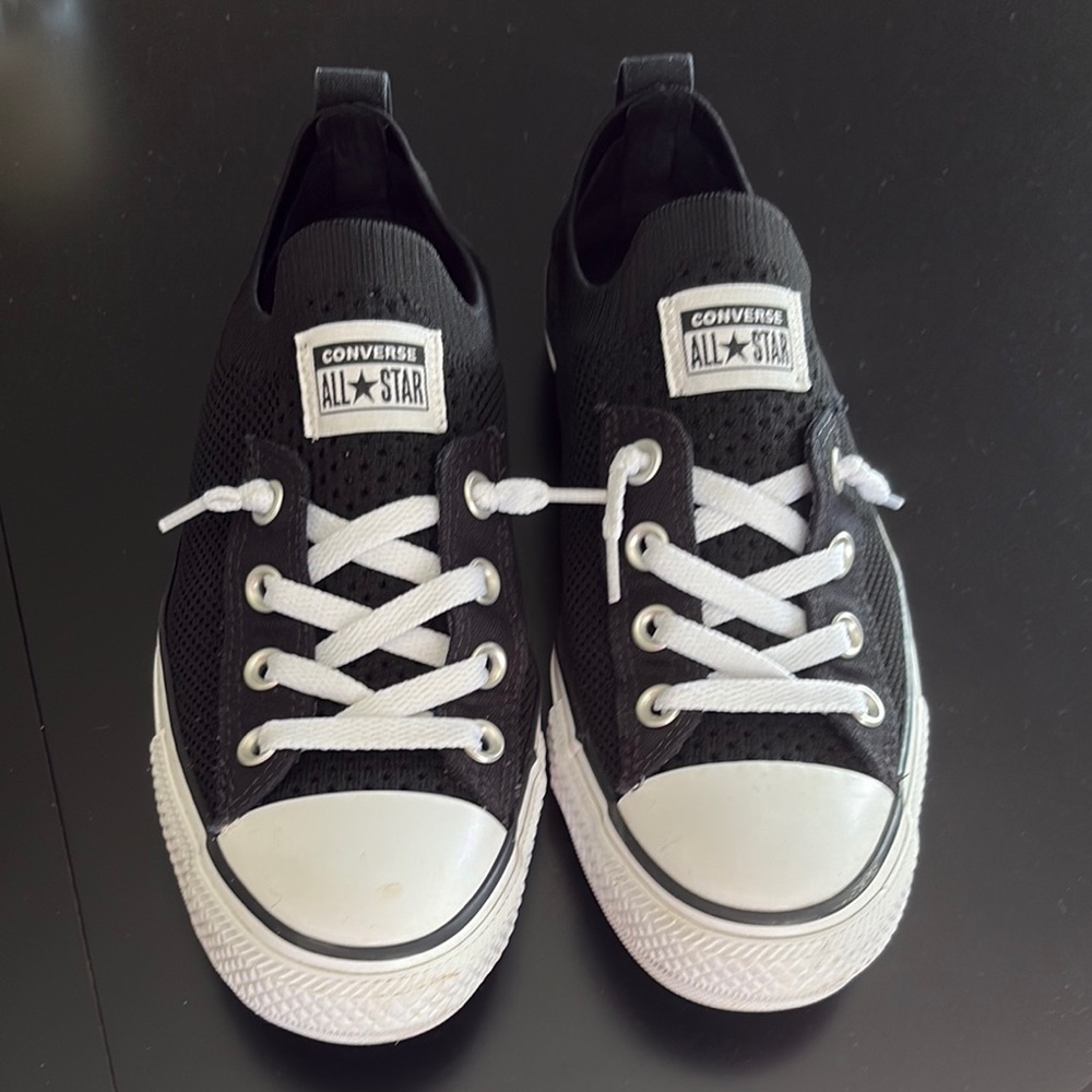 Converse Black and White Sneakers Classic Canvas Slip-On
